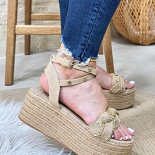 C 28107 Wedge Ankle Strap Sandals �¸���Ь ŷ���羳����ѷ��