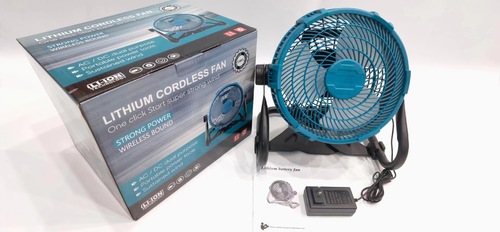 24-hour delivery 12-inch lithium battery fan powerful wind easy to carry foreign trade fan outdoor pastoral field