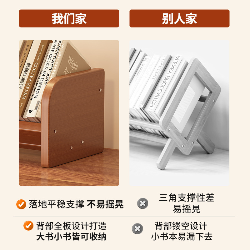デスクトップ小型本棚ポータブルコンパクトスタンドブック収納ラック学生ホーム寝室書斎シンプルな本棚|undefined