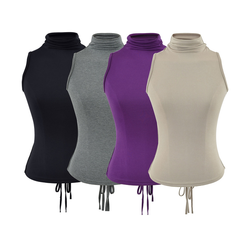 Cross-Border Pure Desire High-Neck Slim-Fit Backless Tie-Up Tank Top for Women 2026 Summer New Style Spicy Girl Outerwear Waist-Cinching Sleeveless Top Cross-Border Pure Desire High-Neck Slim-Fit Backless Tie-Up Tank Top for Women 2026 Summer New Style Spicy Girl Outerwear Waist-Cinching Sleeveless Top