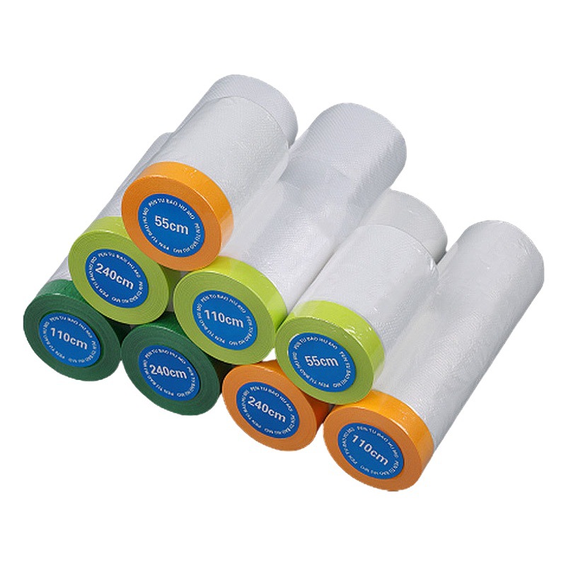 Película de enmascaramiento al por mayor pintura película protectora decoración de muebles película a prueba de polvo barro de diatomeas papel de enmascaramiento y fábrica de película protectora de papel