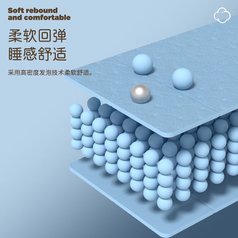 便携式可折叠瑜伽垫健身舞蹈午睡六折垫儿童午休垫家用防滑健身|undefined