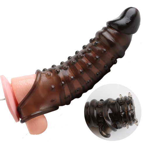 Penis condom locking essence lengthening and thickening wearable penis condom wolf braces couple time-lapse crystal condom sex toy