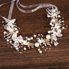Hair accessory for bride handmade, crystal from pearl, children's headband, European style