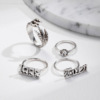 Ring, fashionable set hip-hop style with letters, European style, punk style