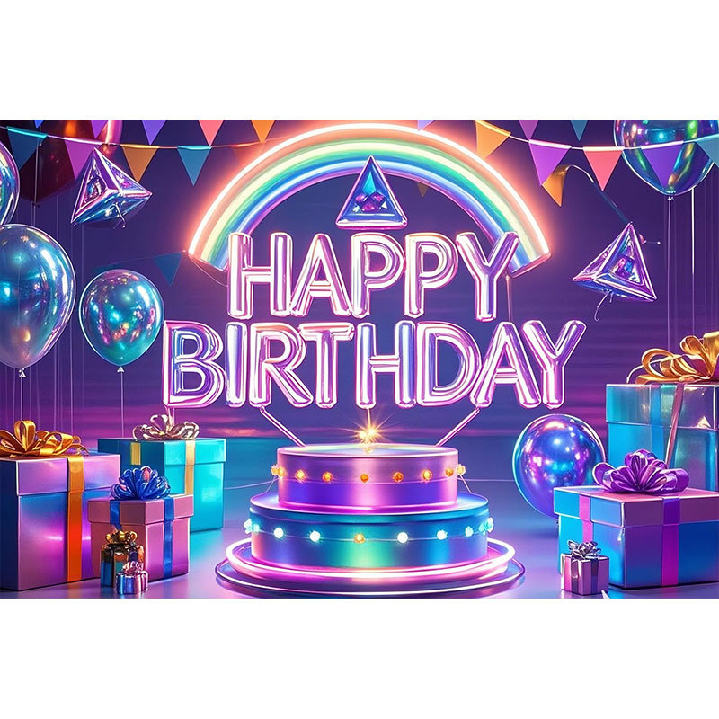 Fondo de fiesta con pancarta de feliz cumpleaños 2025, tela colgante para fotos con tema de cumpleaños, decoración fotográfica.