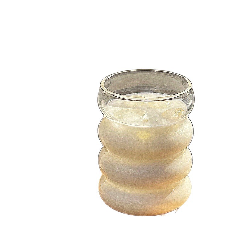 Taza de oruga Taza de agua resistente al calor Taza linda transparente de alto valor Taza de café con leche Taza de vidrio de borosilicato para el hogar