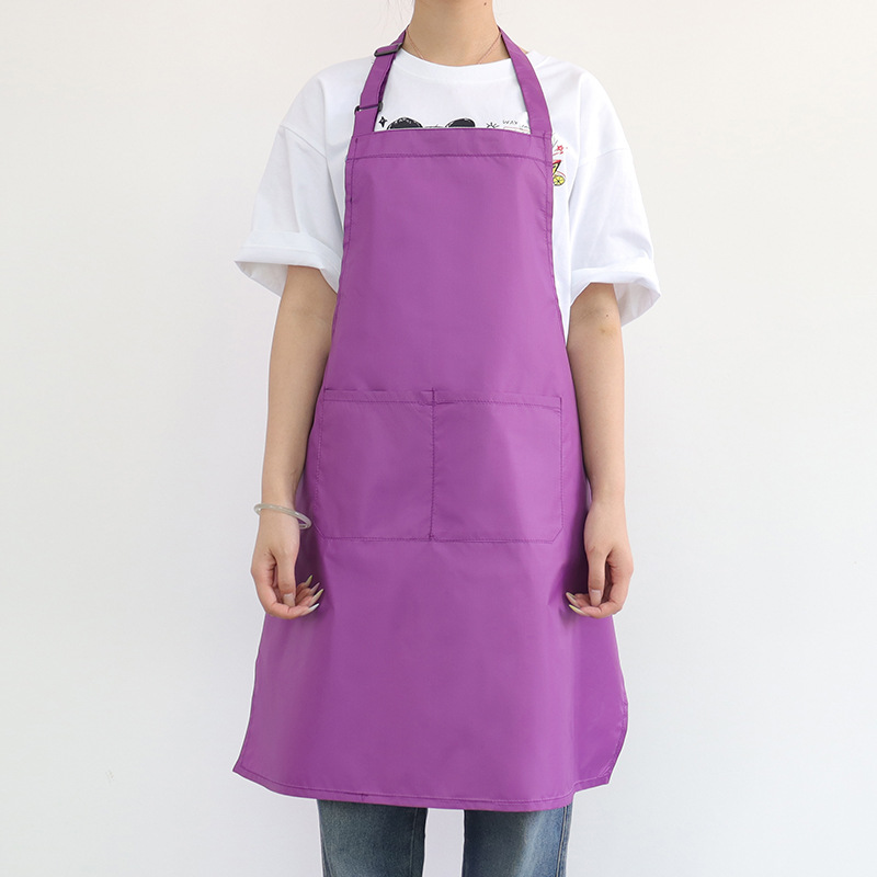 Nuevo delantal impermeable transfronterizo logotipo personalizado ajustable cocina doméstica lavaplatos panadería delantal de ropa de trabajo