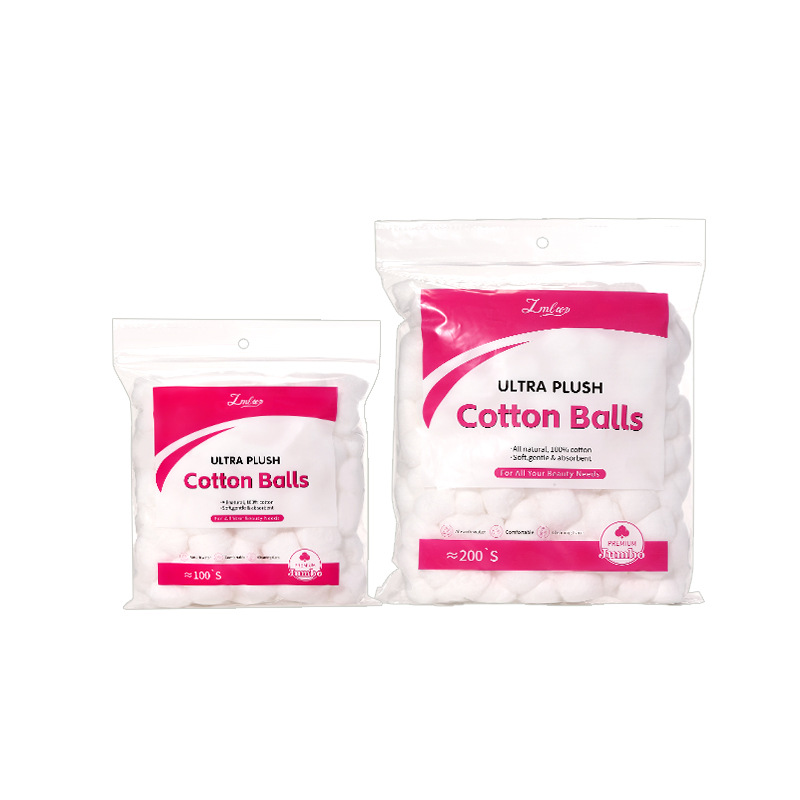 LMLTOP bola de algodón blanco desechable desengrasado, 200 bolas de algodón de cuidado de bordado de salón de belleza, suministro internacional exclusivo.