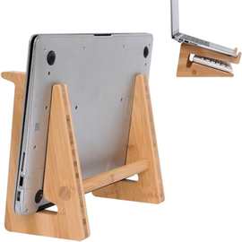 跨境木质笔记本电脑支架办公桌面电脑增高散热架笔记本电脑收纳架