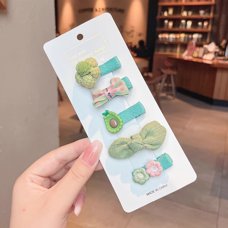 Caricatura encantadora pinza de pelo japonesa mujer lateral roto cabello de una palabra pinza de cabello para niños pequeños pinza de cabello de boca de pato