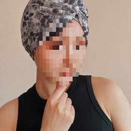 夏天头巾帽异国风情女帽时尚包头帽室内居家帽网纱空调帽月子帽