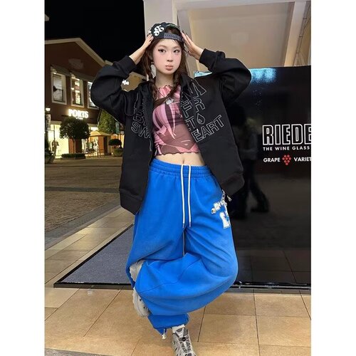 American cardigan and hoodie, large size men's wear, spring and autumn new loose coat, high street print, clothes will be sent one piece for delivery
