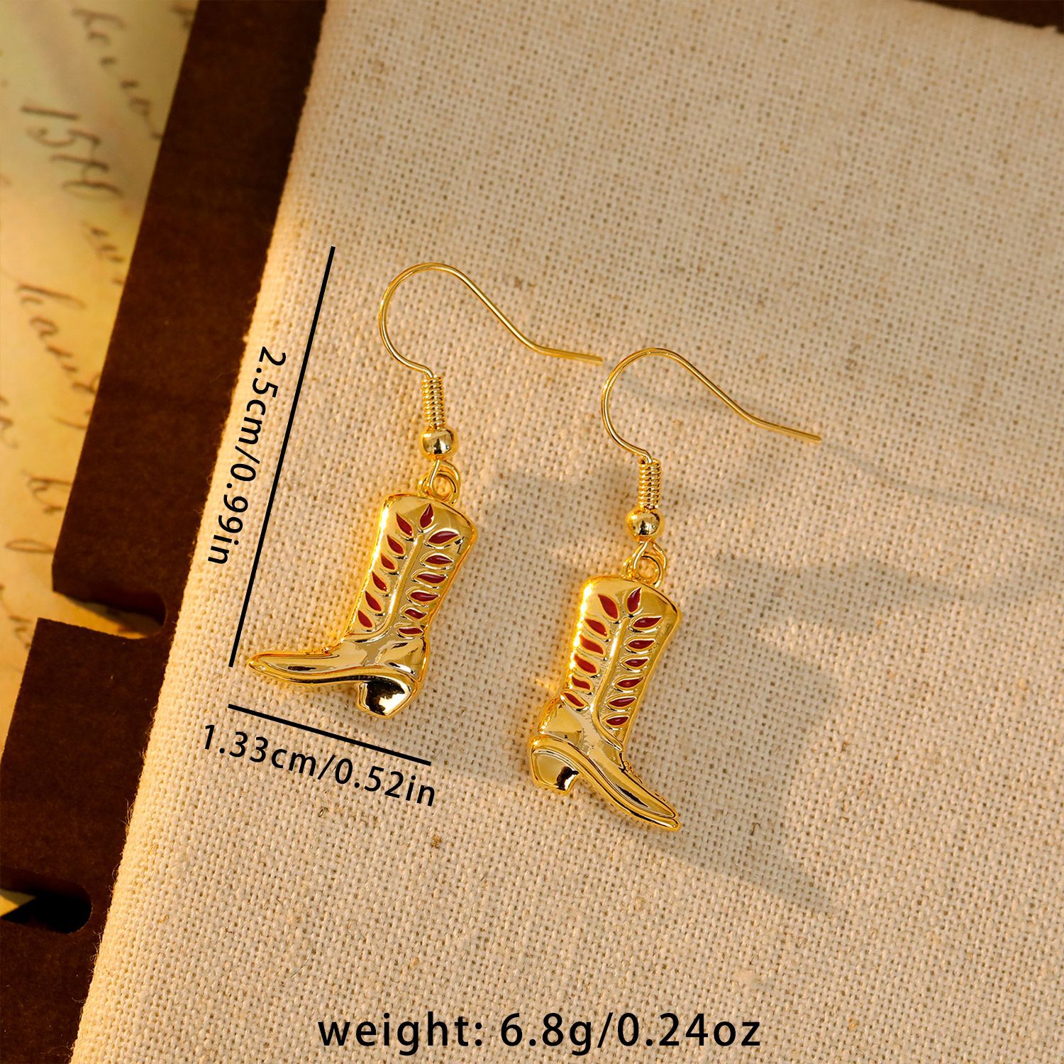 Western Cowboy Boot Clip Earrings For Women Elegant Style_voghion.com