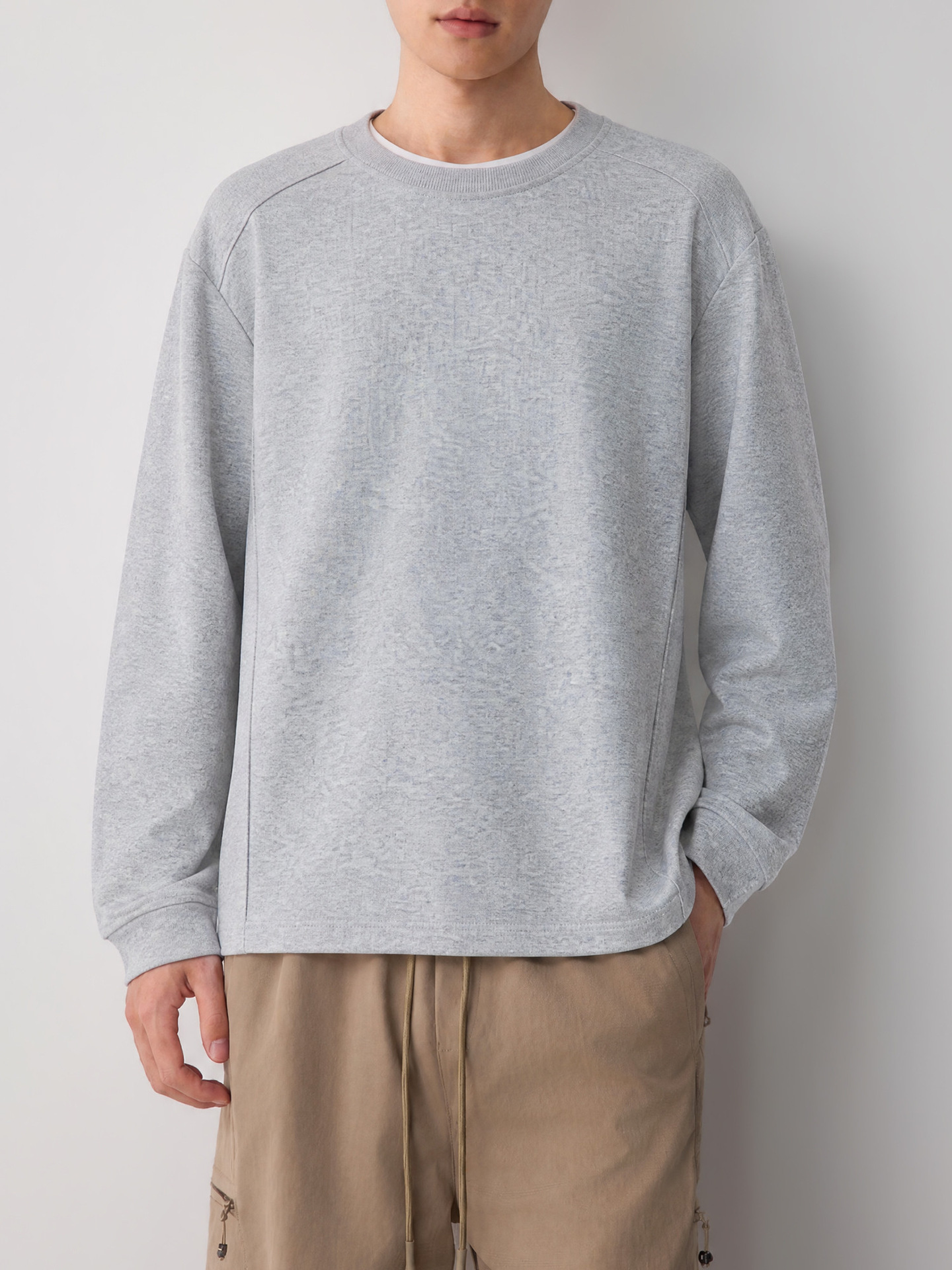 Áo hoodie nam nỉ cao cấp phong cách thông minh, chia cắt lập thể, kiểu dáng đơn giản hiện đại — đen