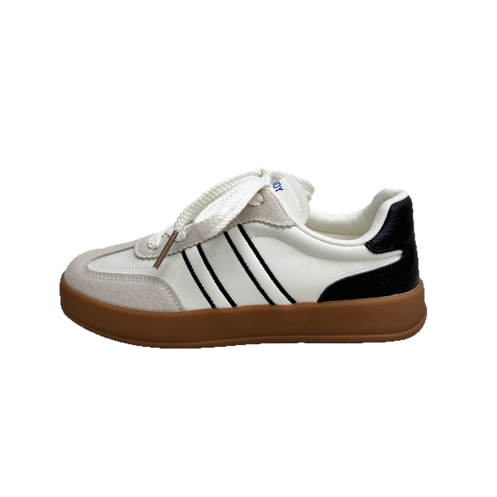 A9887 almohadillas de látex / zapatos de entrenamiento de Alemania retro ligeros para mujeres de explosión universal 2025 primavera nuevos zapatos de skate blanco pequeño