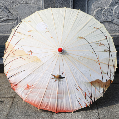 Oil paper umbrella tassels waterproof floral fabric umbrella, ancient style props umbrella, Hanfu dance umbrella, performance classical decorative umbrella, craft umbrella