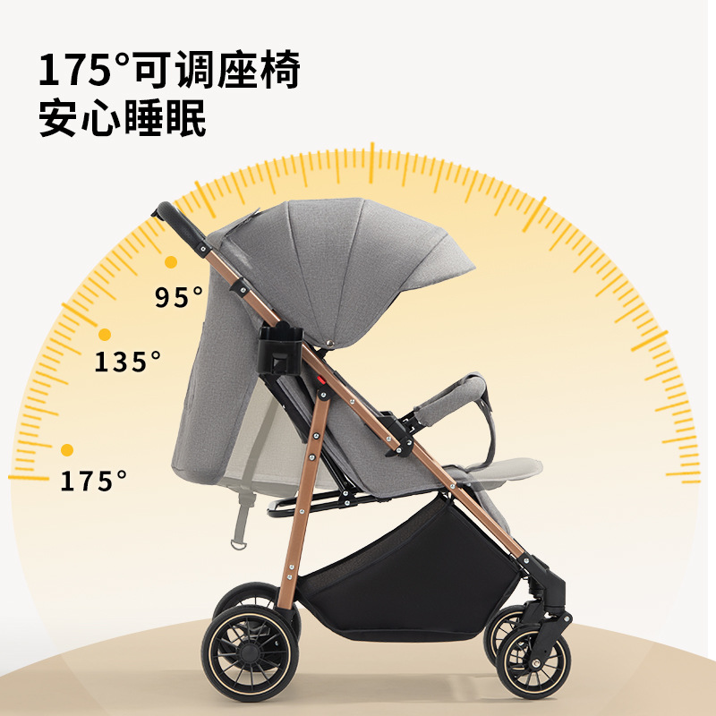 cochecito para bebés que se puede sentar y acostar, coche plegable ligero para bebés de dos vías amortiguador para recién nacidos para caminar artefacto mágico