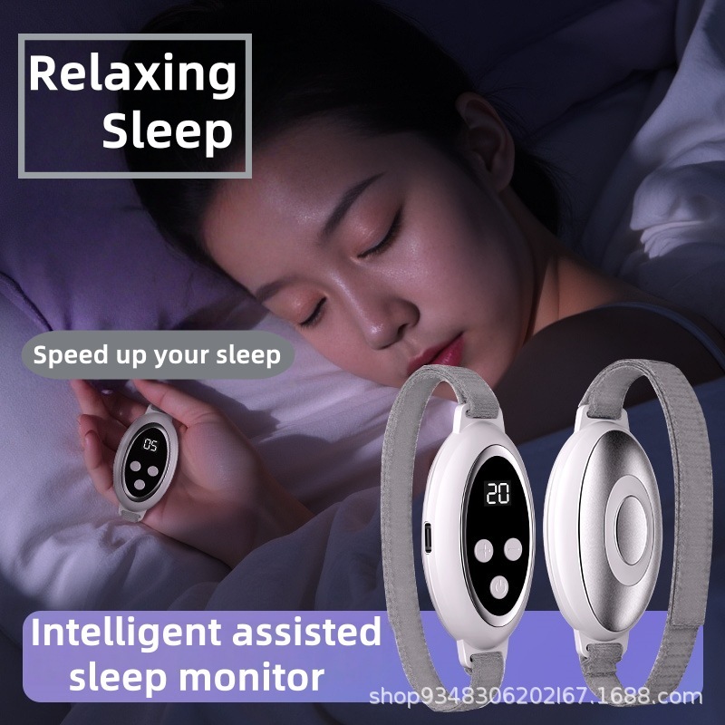 睡眠を助ける国境を越えた新しい睡眠器具、低周波パルスによる圧力軽減と気分の緩和、ポータブル充電式睡眠補助器具|undefined