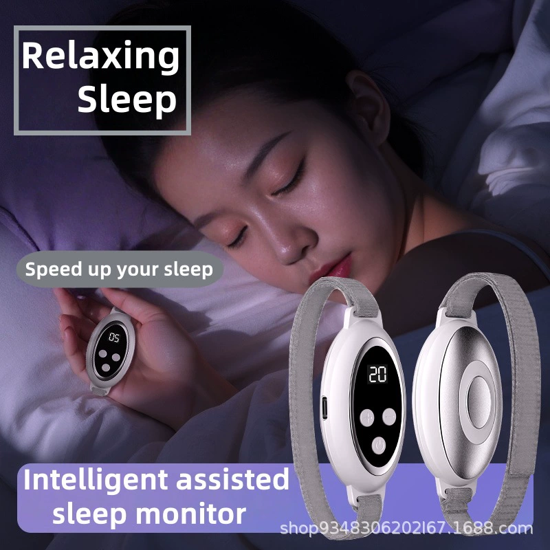 Портативное перезаряжаемое устройство для улучшения сна с трансграничной технологией, низкочастотным импульсным декомпрессионным и эмоциональным успокаивающим эффектом.