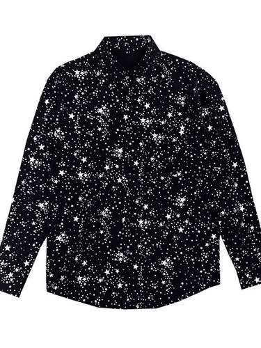 2025 Letter Long-Sleeve Shirt Japanese Hong Kong Style Instagram Loose Shirt for Men Summer Trendy Versatile Casual Jacket