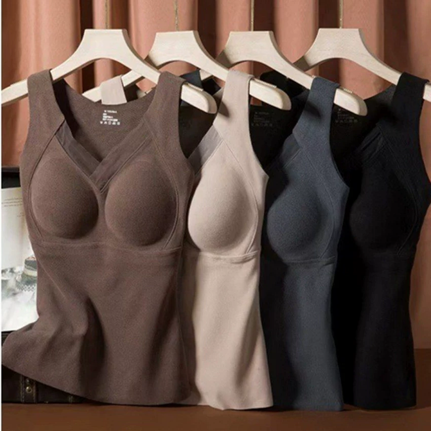 8803 Графеновый терможилет, Женский цельный бюстгальтер с V-образным вырезом, самонагревающийся, тонкое нижнее белье для похудения