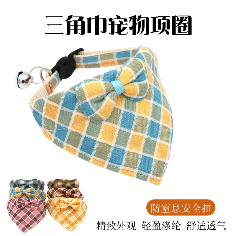 Домашнее животное кошка собака лук воротник полиэстер хлопок треугольник полотенце косы полотенце воротник новый продукт