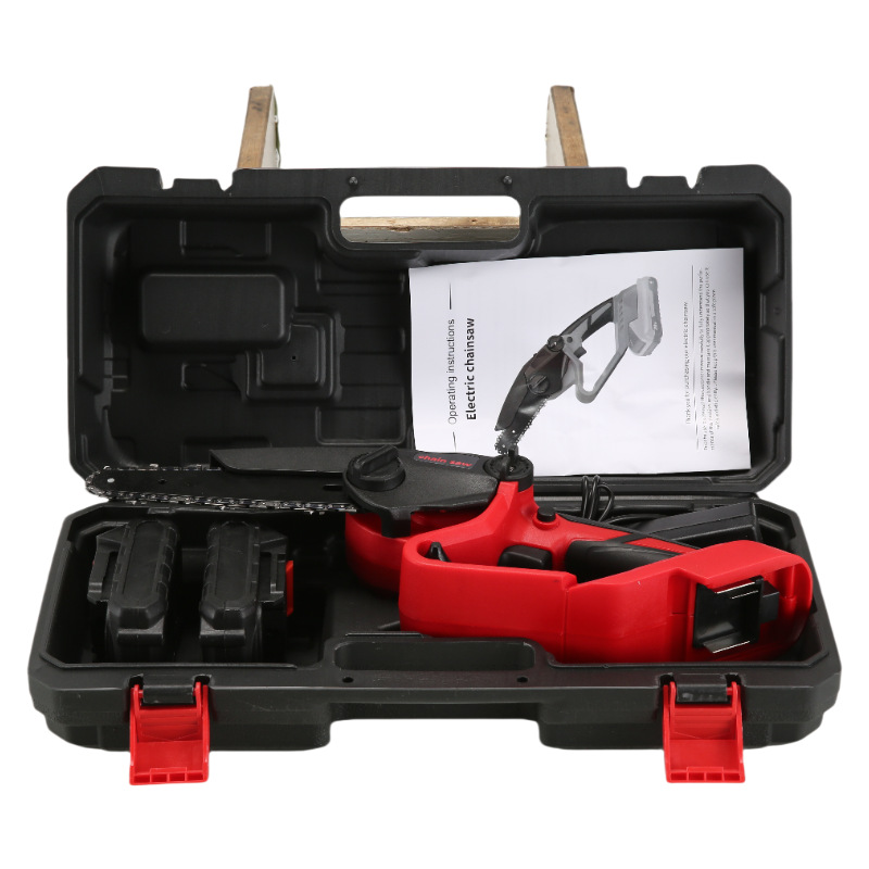 Sierra eléctrica de litio 6 pulgadas pequeña portátil recargable de mano madera doméstica sierra eléctrica motosierra mini sierra transfronteriza