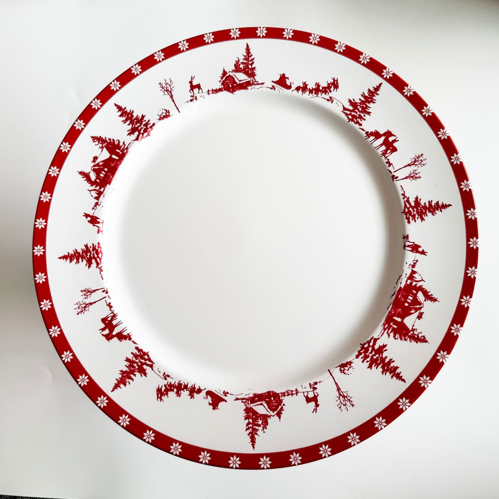 Comercio exterior transfronterizo nuevo placas de carga de venta caliente placas de Navidad platos de bodas platos de comedor de hotel platos decorativos PP
