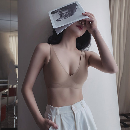 Ropa interior sin costuras de las mujeres pequeño pecho push up en forma de U belleza espalda Sujetador deportivo inalámbrico cómodo Delgado nuevo 5508 caliente