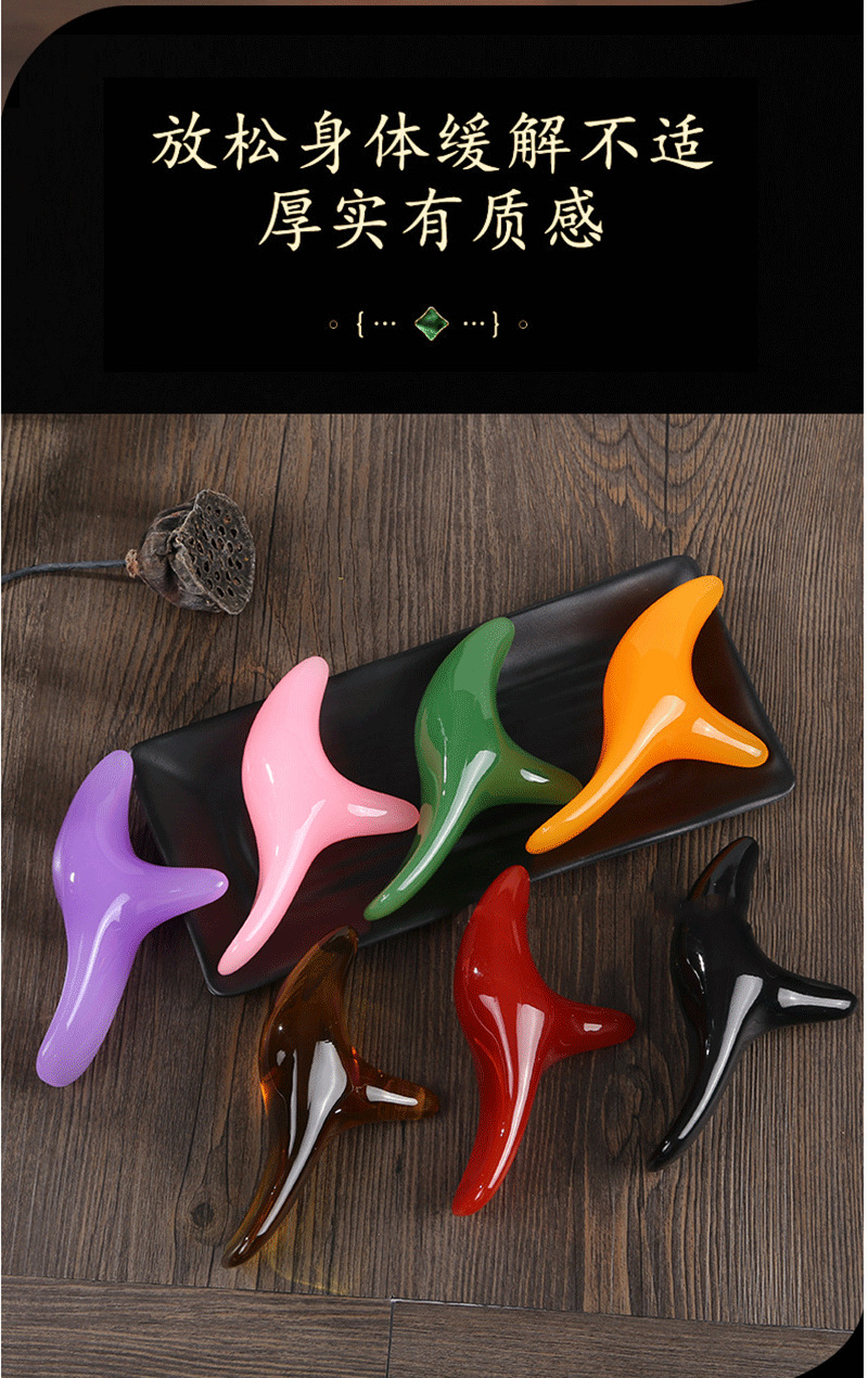 Sandalwood Acupoint Massage Stick Triangle Bird Gua Sha Tool for Foot Leg Shoulder Neck Meridian Care 12cm key features