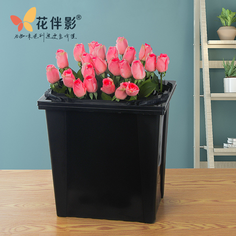 法式养花桶花店专用塑料鲜花醒花桶花束插花桶透明亚克力收纳桶