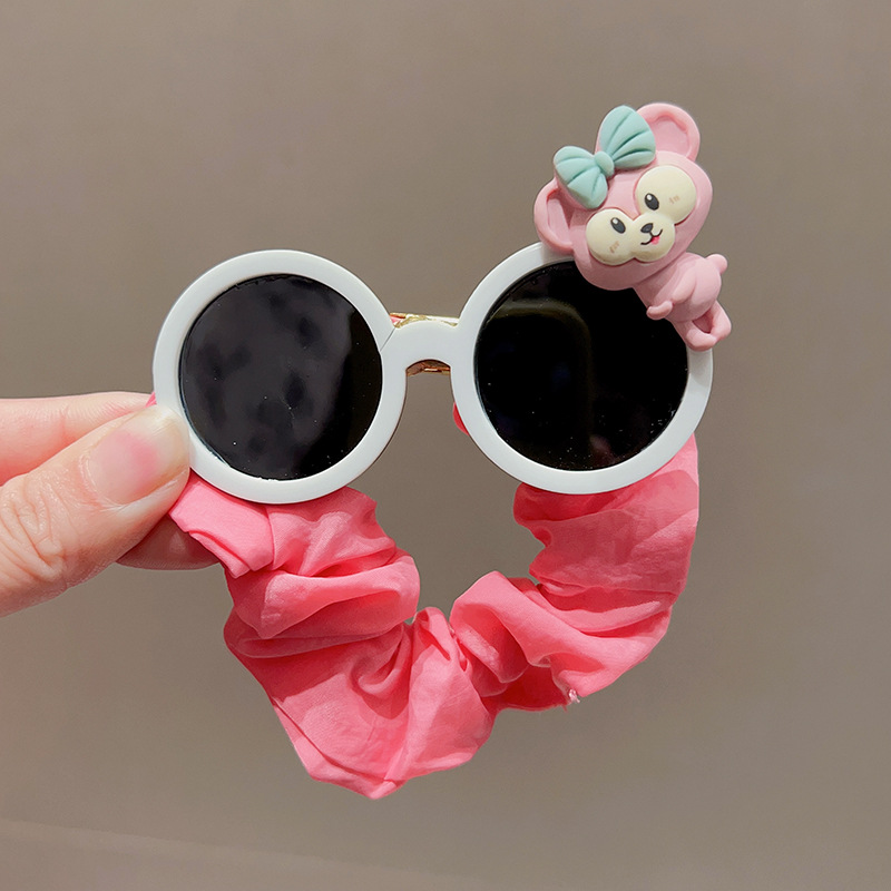 01#pink sunglasses hair tie