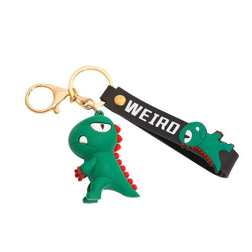 Creative toothed dinosaur keychain, three-dimensional cute cartoon doll, personalized car bag pendant, exquisite small gift