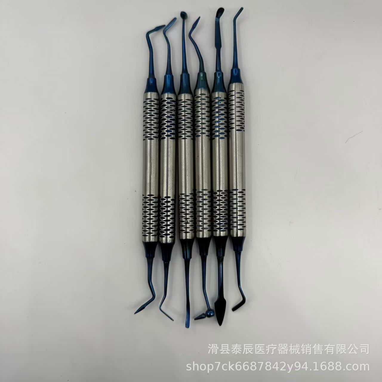 Rellenos de resina estética dental, conjunto estético, rellenos de resina compuesta azul-dorado, seis conjuntos de protectores de encías