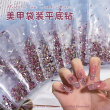 热销美甲钻银底马眼水滴玻璃钻平底异形美甲饰品爆闪批发1440颗包