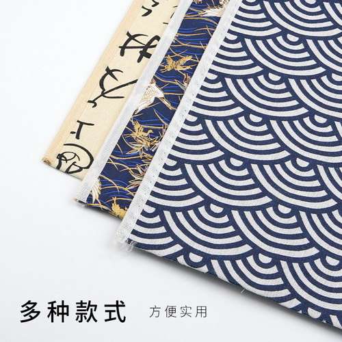 Wholesale canvas brush pen curtain roll brush bag four treasures study kit calligraphy supplies storage watercolor pen roll pen curtain