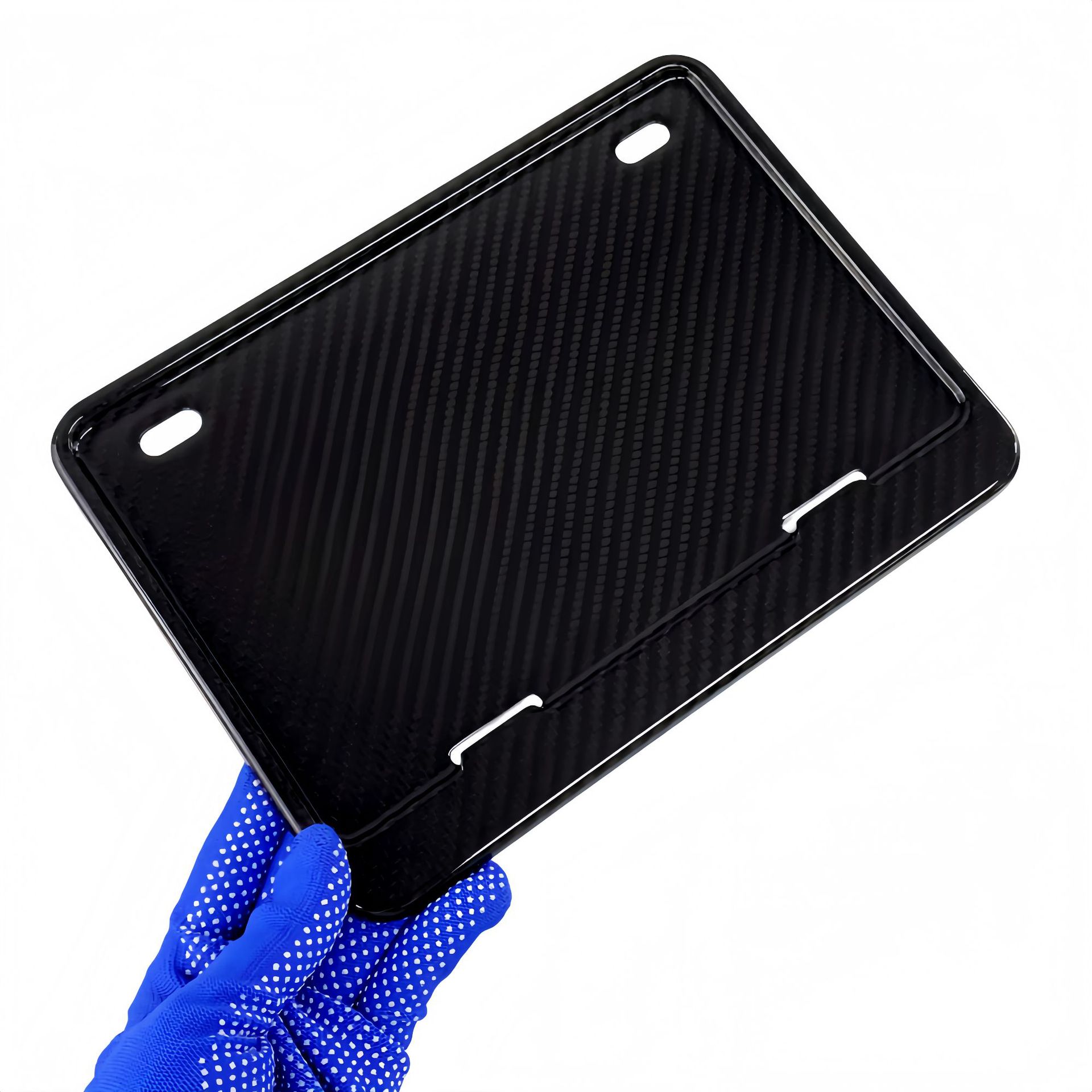 Genuine carbon fiber motorcycle license plate frame, license plate protector, advertising sign frame, and vehicle number plate frame for modification