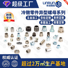 非标螺丝螺母T型内六角螺母衬套冷镦异形件 多工位冷镦五金紧固件
