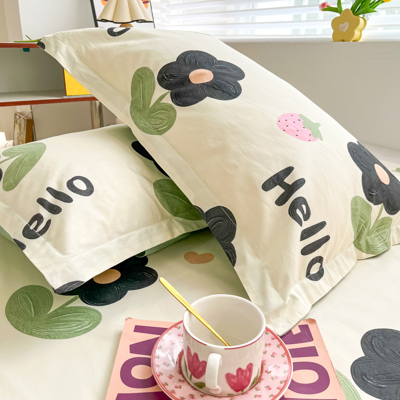 Funda de almohada fresca pequeña de algodón puro Un par de fundas de almohada para el hogar individuales 48x74cm Funda interior de núcleo de almohada de algodón Student 4