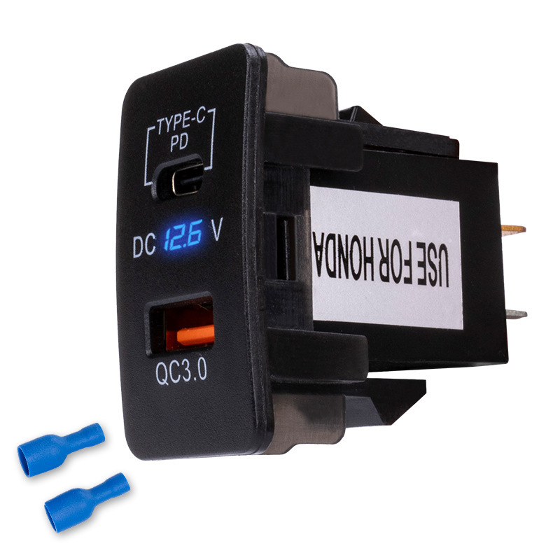 ホンダの古い車の充電器 QC + PD 高速充電 USB オリジナルホール車の充電ソケット修正された車のインターフェイスに適しています|undefined
