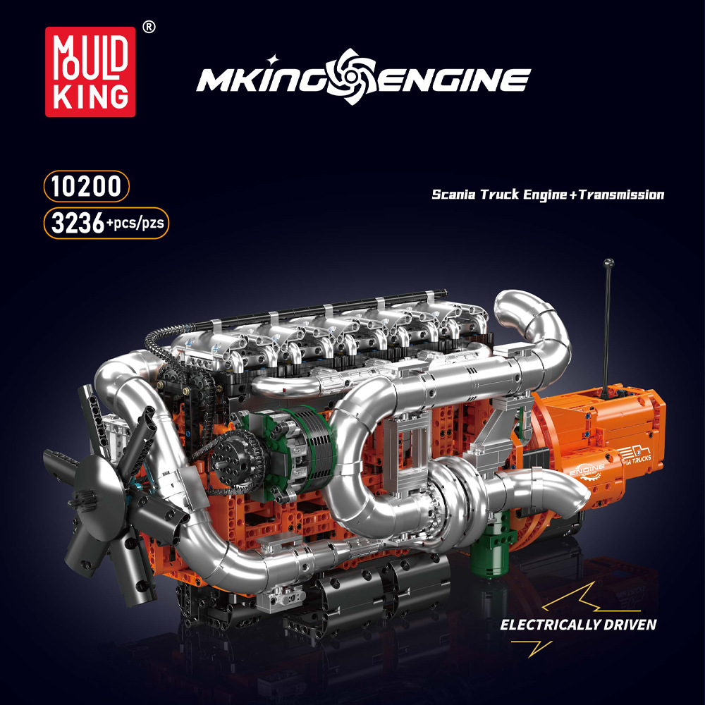 Yuxing motor nuevo producto 10200 Scania camión motor caja de cambios bloques de construcción creativos rompecabezas