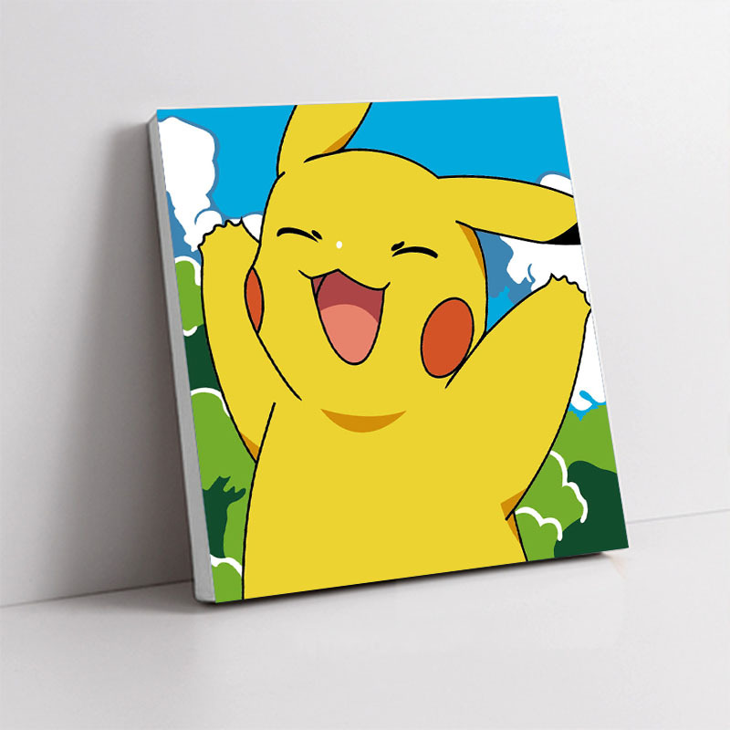 Ins Cartoon Wholesale Digital Oil Painting Cute Painting Children's Handmade DIY Hand Painted Color Filling Oil Painting suit Hanging Painting