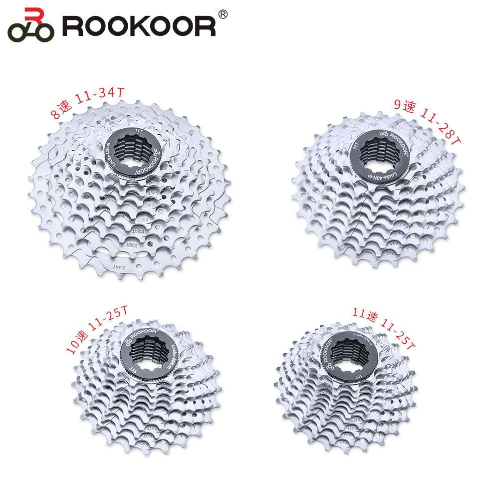 Rookoor High-carbon steel 8/9/10/11 speed Cassette free wheel silvery Bicycle spare parts wholesale On behalf of