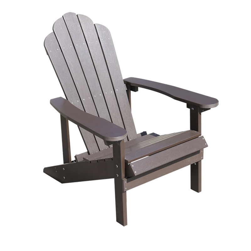 Silla reclinable de madera plástica marrón