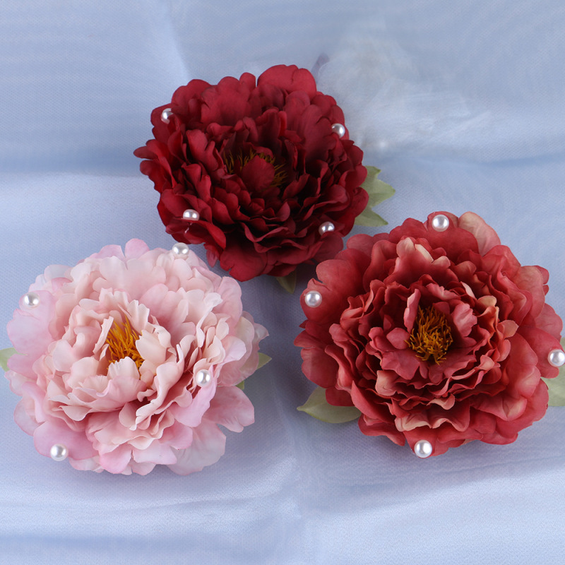 Hanfu hair silk flowers headdress hairpin Chinese hanfu fairy hair accessories empress princess folk dance simulation flower tang style head of the flower