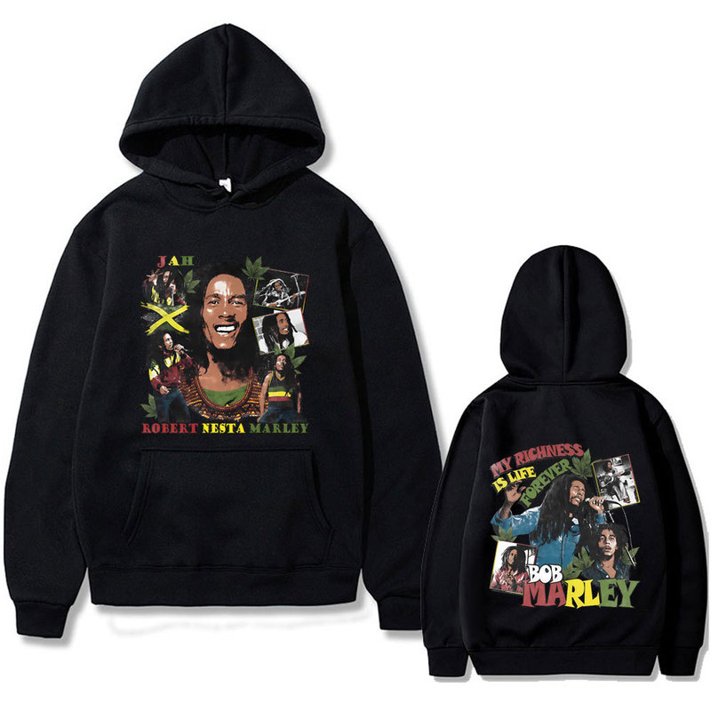 Bob Marley My Wealth Is Life Forever Hoodie Men Women Casual Vintage Hooded Sweatshirts Men Women Bob Marley My Wealth Is Life Forever Hoodie Men Women Casual Vintage Hooded Sweatshirts Men Women