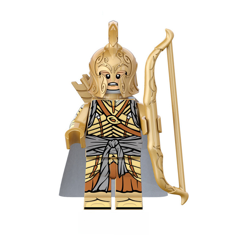 국경 간 도매 KT1032 반지의 제왕 엘프 전사 작은 입자 빌딩 블록 XP246-253 봉지