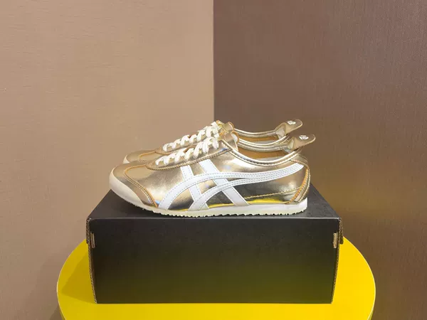 Gold/white-leather