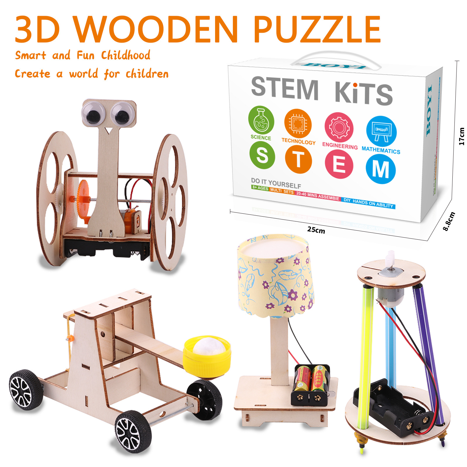 Tecnología transfronteriza pequeña invención física diy manual puzzle conjunto de experimentos científicos juguetes para estudiantes de jardín de infantes